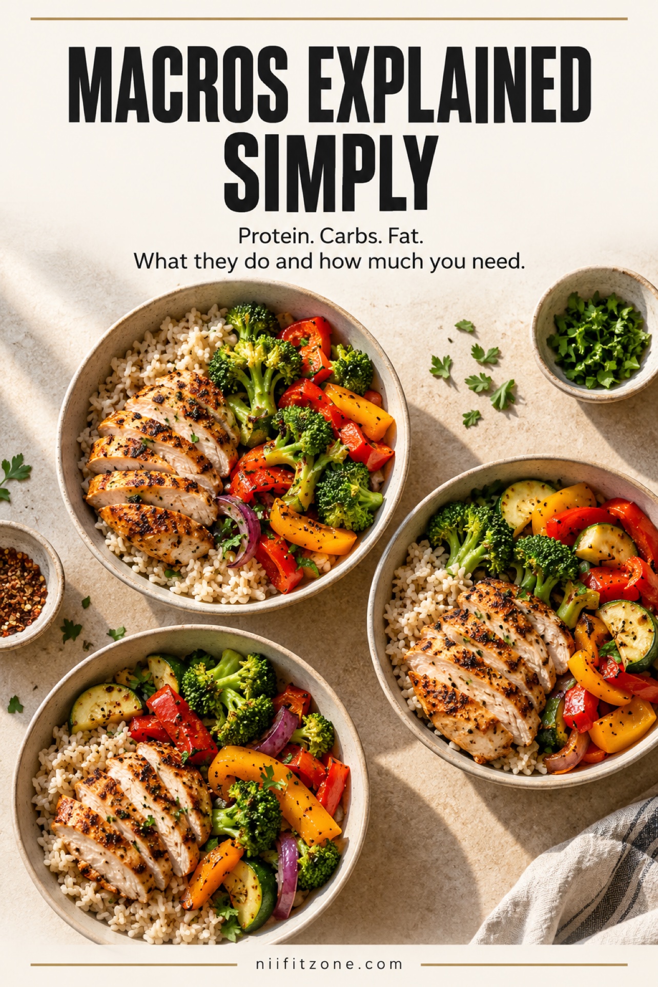 Macros explained simply: protein, carbs, fat
